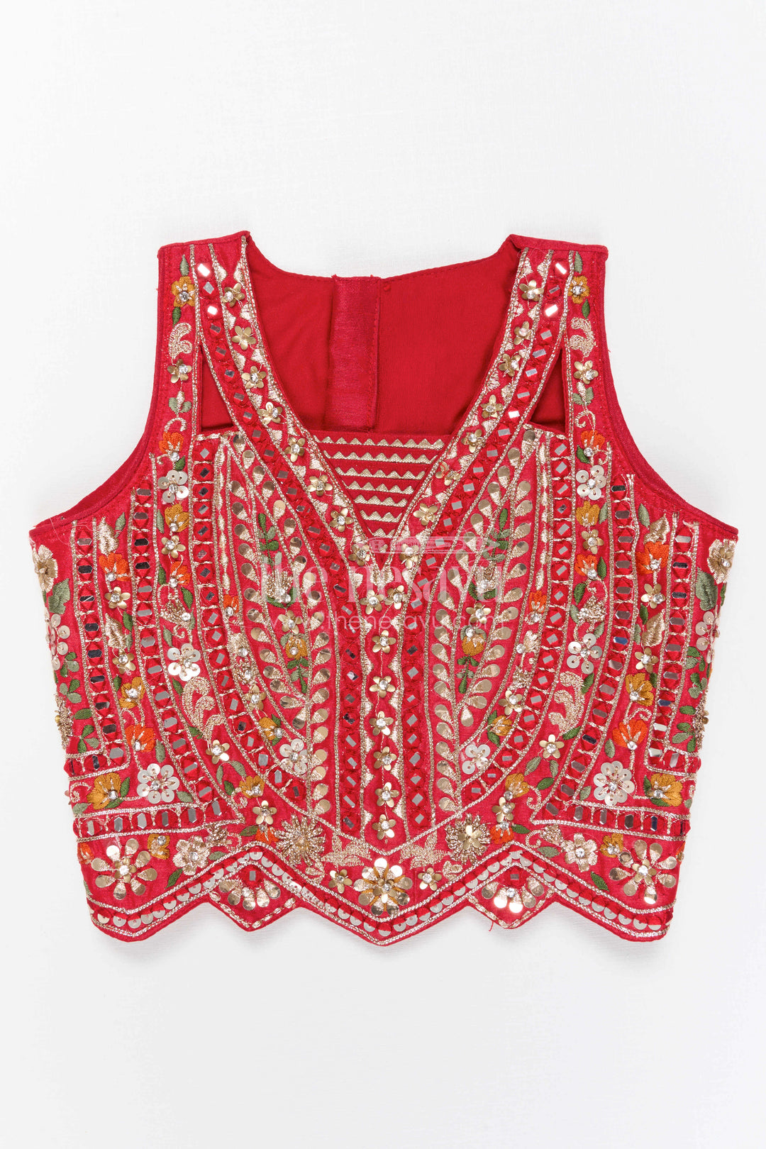 The Nesavu Girls Lehenga Choli Girls Lehenga Choli for Festive Wear and Traditional Occasions Nesavu Nesavu Girls Lehenga Choli Georgette With Designer Embroidery Yoke For Festive And Traditional Wear