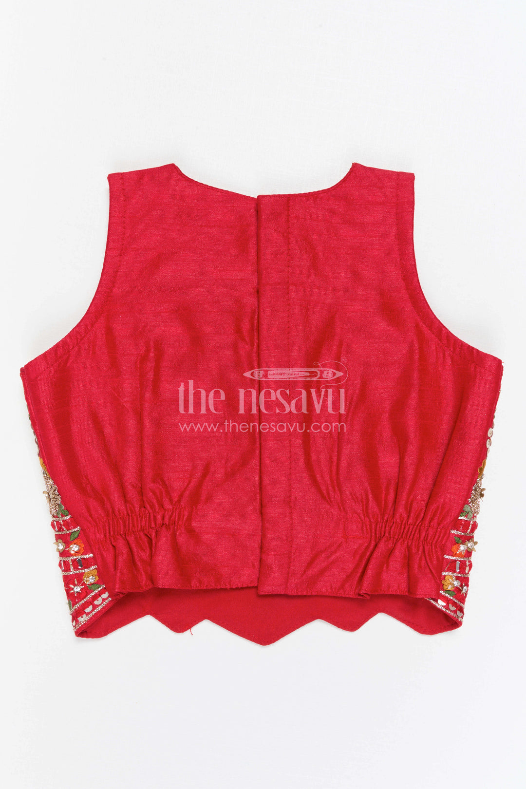 The Nesavu Girls Lehenga Choli Girls Lehenga Choli for Festive Wear and Traditional Occasions Nesavu Nesavu Girls Lehenga Choli Georgette With Designer Embroidery Yoke For Festive And Traditional Wear