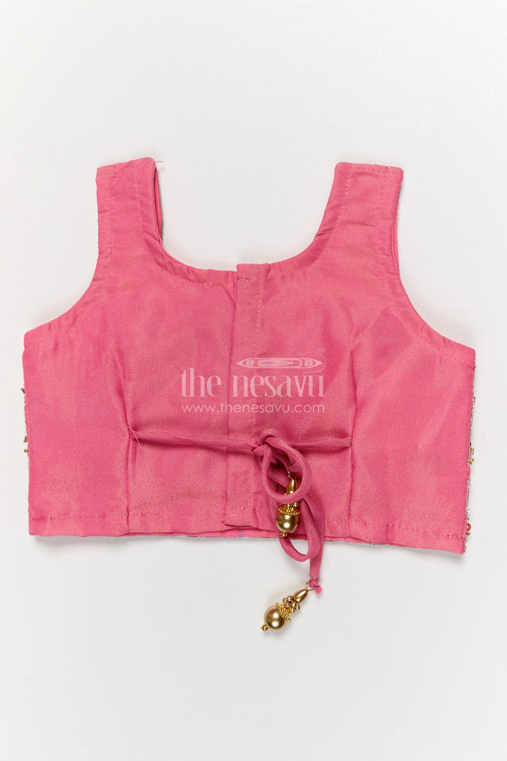 The Nesavu Girls Lehenga Choli Girls Lehenga Choli for Festive Weddings and Stage Events Nesavu Nesavu girls lehenga choli for weddings and festive celebrations with designer embroidery