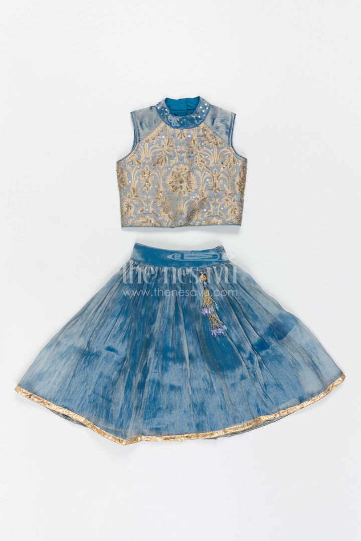 The Nesavu Girls Lehenga Choli Girls Lehenga Choli for Wedding Receptions and Festive Evenings Nesavu Nesavu Girls Lehenga Choli For Receptions And Festive Celebrations With Embroidered Designer Yoke