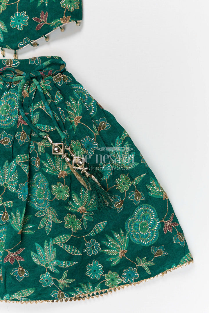 The Nesavu Girls Lehenga Choli Girls Lehenga Choli for Weddings and Festival Celebrations Nesavu Nesavu girls georgette embroidered lehenga choli for weddings festive celebrations and special occasions