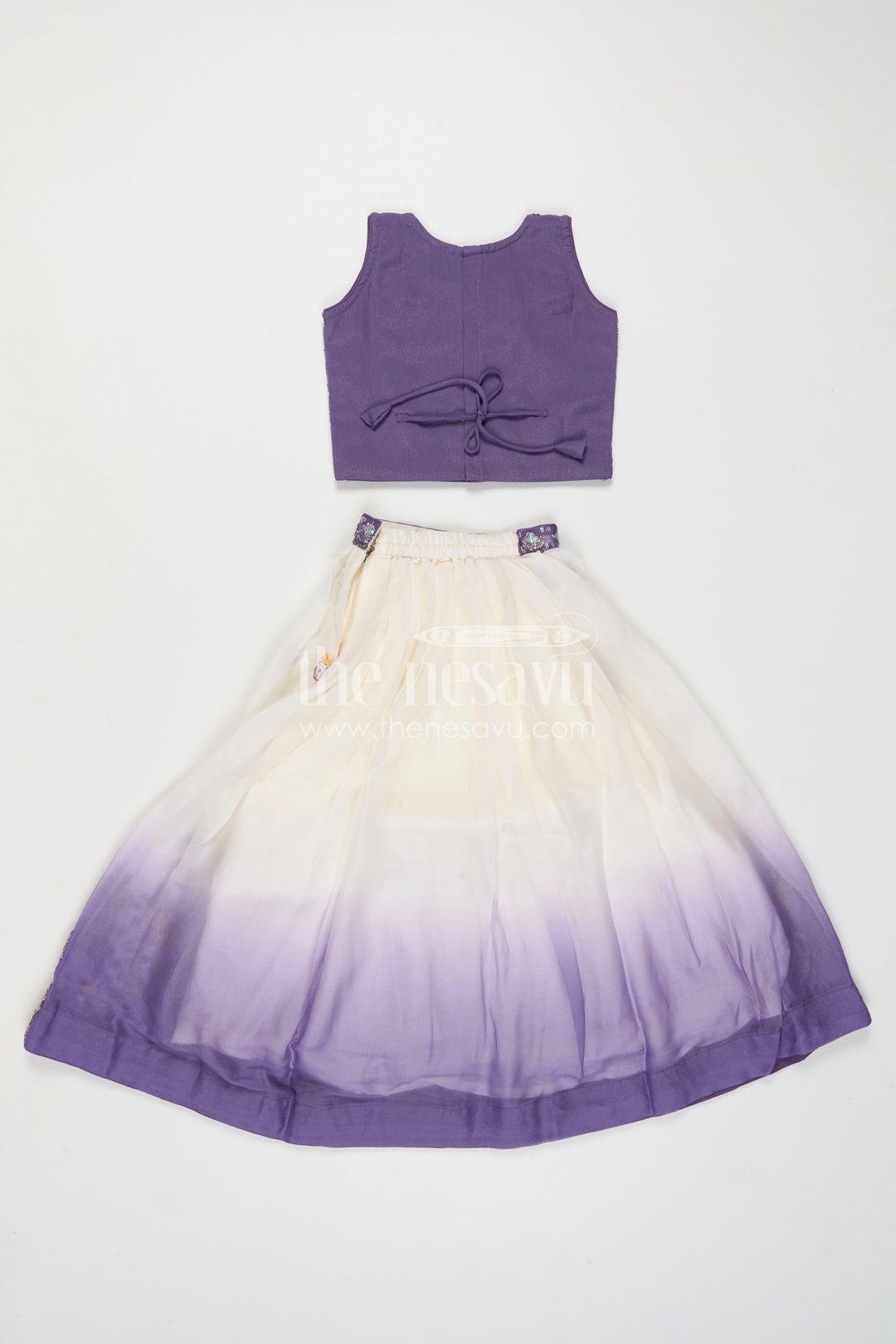 The Nesavu Girls Lehenga Choli Girls Lehenga Choli for Weddings and Festive Celebrationals Nesavu Nesavu Girls Lehenga Choli For Weddings And Festive Occasions With Georgette Fabric And Embroidered Yoke