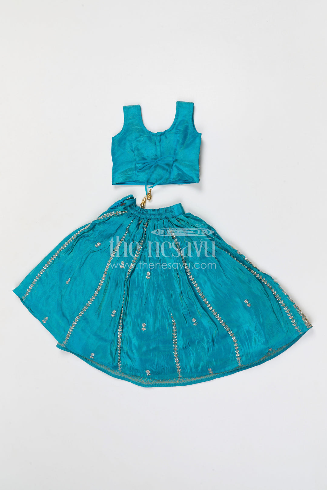 The Nesavu Girls Lehenga Choli Girls Lehenga Choli for Weddings and Festive Family Functions Nesavu Nesavu girls lehenga choli for weddings festive celebrations viscose silk outfit with designer embroidery