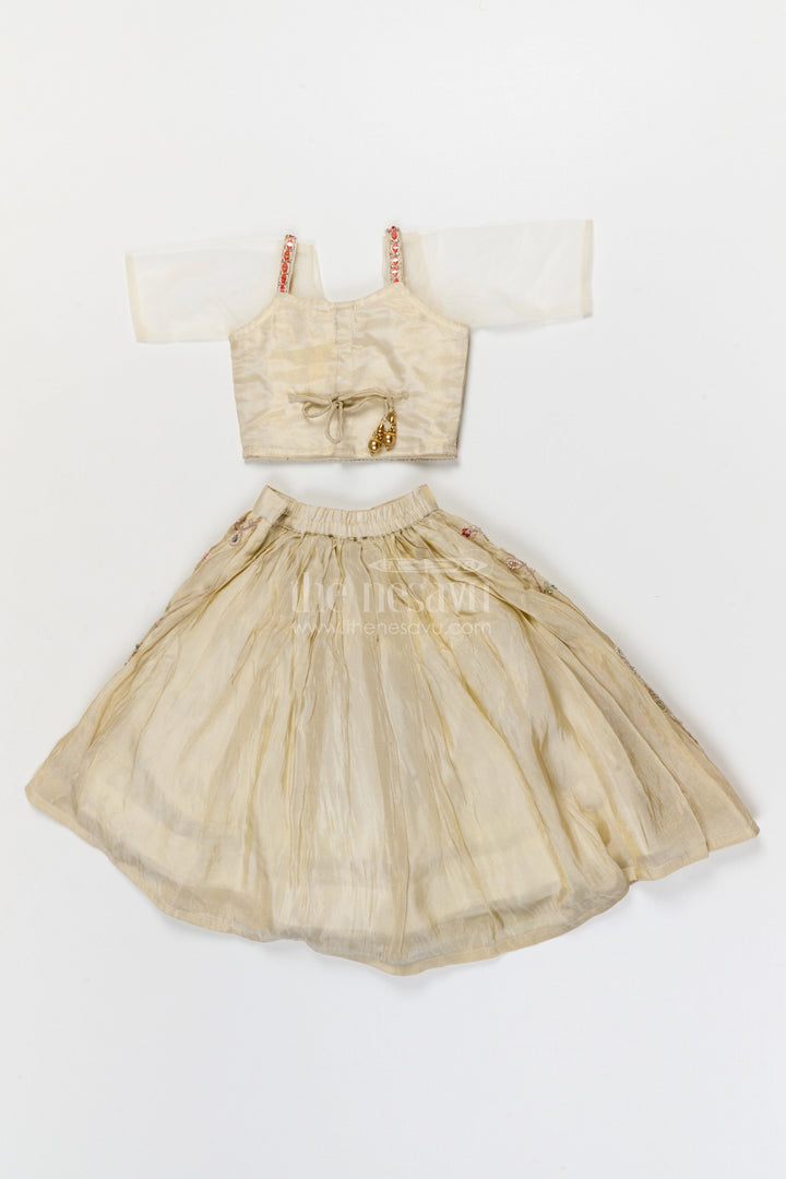 The Nesavu Girls Lehenga Choli Girls Lehenga Choli for Weddings and Festive Occasions Nesavu Nesavu girls lehenga choli for weddings and festive occasions with designer embroidery