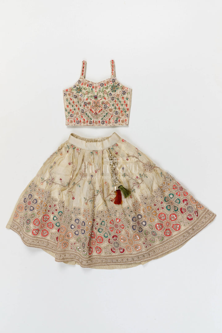 The Nesavu Girls Lehenga Choli Girls Lehenga Choli for Weddings and Festive Occasions Nesavu Nesavu girls lehenga choli for weddings and festive occasions with designer embroidery