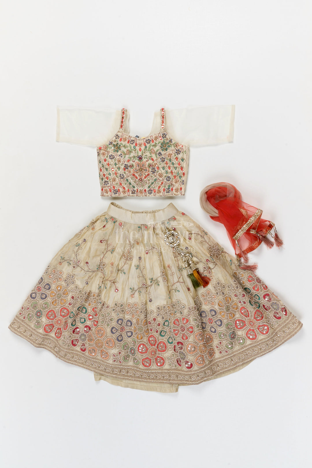 The Nesavu Girls Lehenga Choli Girls Lehenga Choli for Weddings and Festive Occasions Nesavu Nesavu girls lehenga choli for weddings and festive occasions with designer embroidery