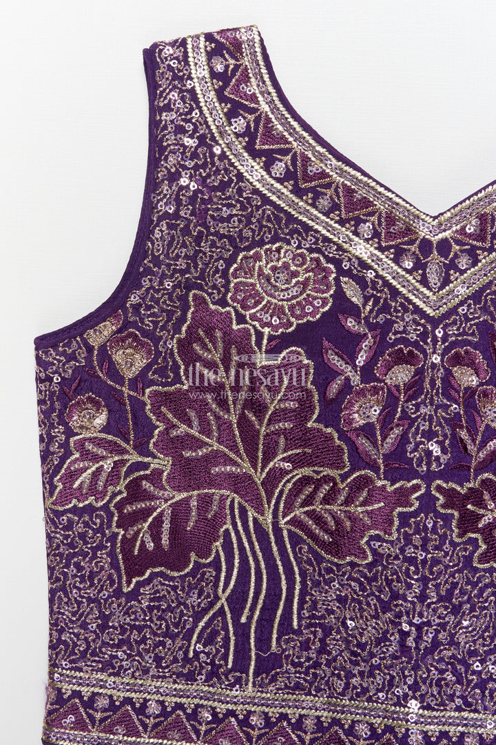 The Nesavu Girls Lehenga Choli Girls Lehenga Choli for Weddings and Festive Photoshoots Nesavu Nesavu girls lehenga choli viscose silk embroidery perfect weddings traditional functions