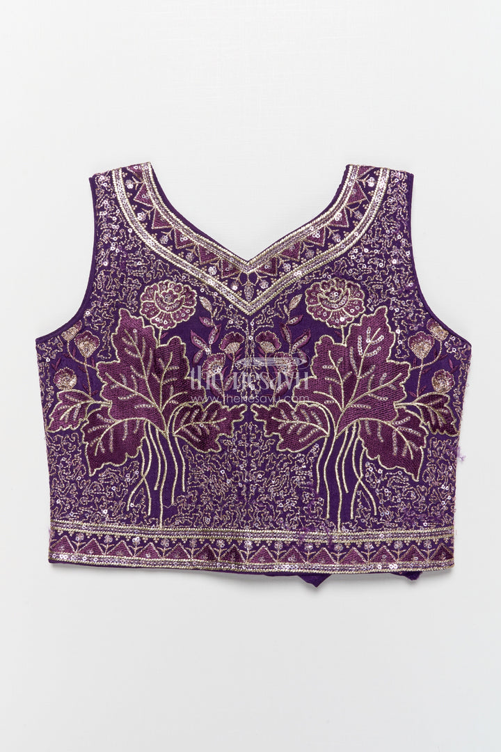 The Nesavu Girls Lehenga Choli Girls Lehenga Choli for Weddings and Festive Photoshoots Nesavu Nesavu girls lehenga choli viscose silk embroidery perfect weddings traditional functions