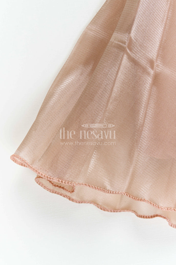 The Nesavu Girls Lehenga Choli Girls Lehenga Choli for Weddings and Temple Functions Nesavu Nesavu Girls Lehenga Choli Glaze Organza With Designer Embroidery Yoke For Weddings Festive Outfit
