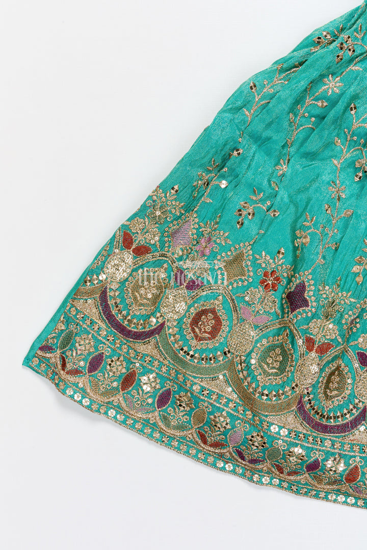 The Nesavu Girls Lehenga Choli Girls Lehenga Choli for Weddings and Traditional Celebrations Nesavu Nesavu lehenga choli set girls mirror embroidery weddings festive functions