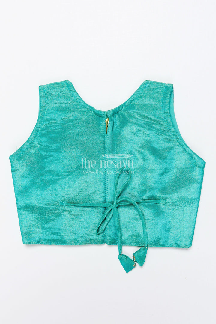 The Nesavu Girls Lehenga Choli Girls Lehenga Choli for Weddings and Traditional Celebrations Nesavu Nesavu lehenga choli set girls mirror embroidery weddings festive functions