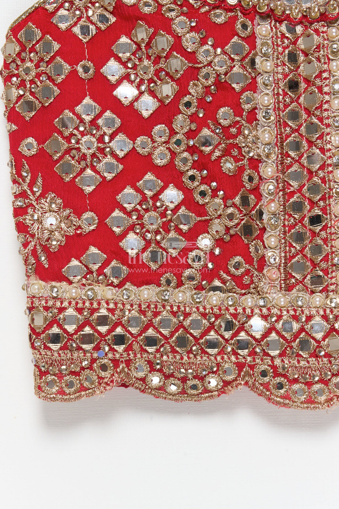 The Nesavu Girls Lehenga Choli Girls Lehenga Choli for Weddings and Traditional Festivities Nesavu Nesavu festive girls lehenga choli mirror embroidery weddings traditional events