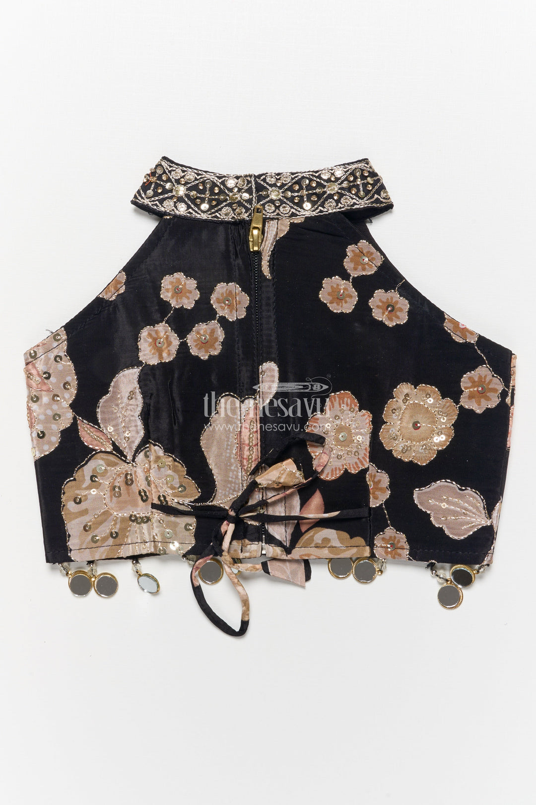 The Nesavu Girls Lehenga Choli Girls Lehenga Choli in Viscose Silk with Embroidered Yoke for Weddings and Parties Nesavu Nesavu girls embroidered silk lehenga choli designer yoke weddings festive occasions