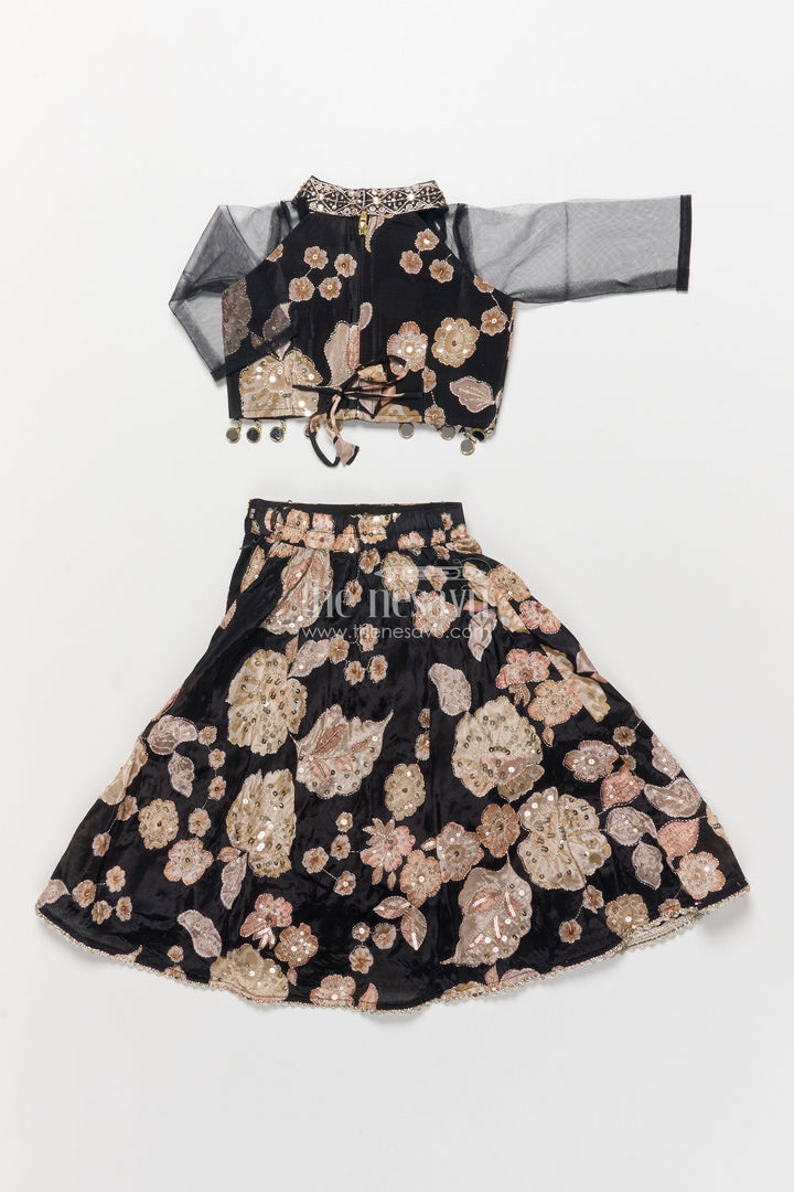 The Nesavu Girls Lehenga Choli Girls Lehenga Choli in Viscose Silk with Embroidered Yoke for Weddings and Parties Nesavu Nesavu girls embroidered silk lehenga choli designer yoke weddings festive occasions