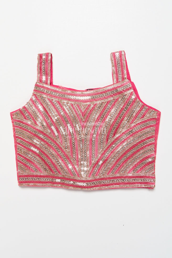 The Nesavu Girls Lehenga Choli Girls Lehenga Choli Set for Weddings and Festive Occasions Nesavu Nesavu designer lehenga choli girls embroidered georgette blouse flared festive skirt