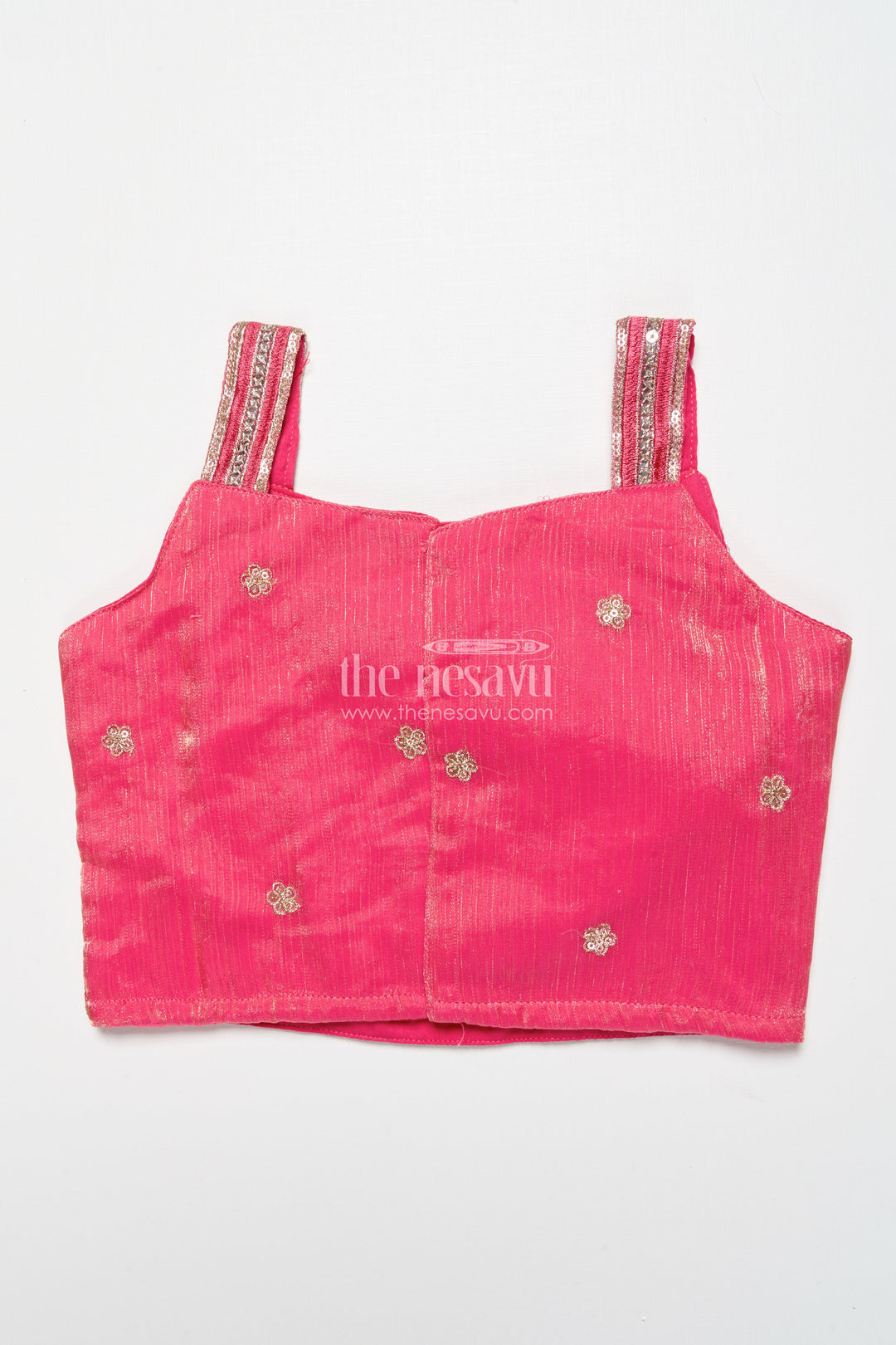 The Nesavu Girls Lehenga Choli Girls Lehenga Choli Set for Weddings and Festive Occasions Nesavu Nesavu designer lehenga choli girls embroidered georgette blouse flared festive skirt