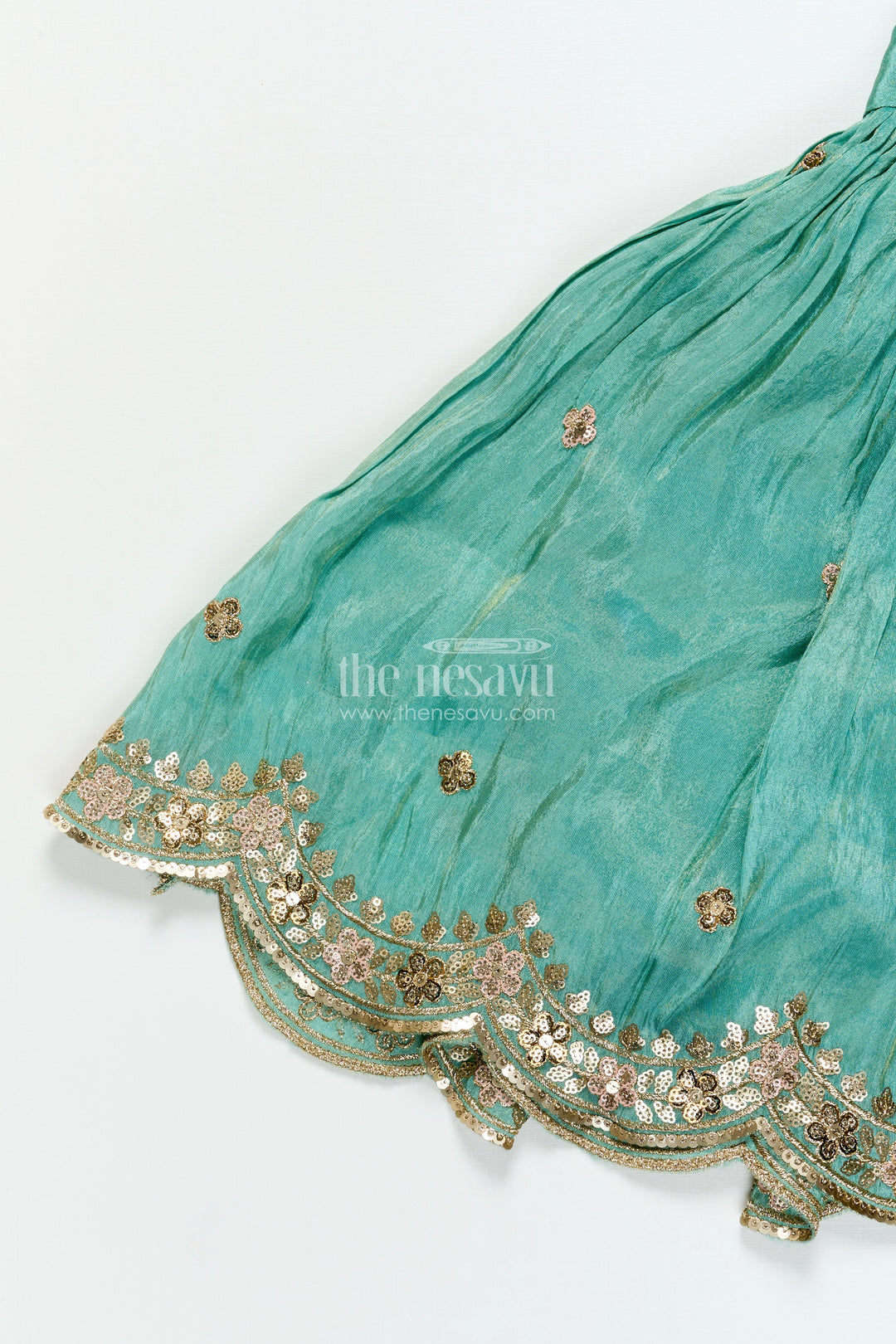 The Nesavu Girls Lehenga Choli Girls Lehenga Choli Set for Weddings and Temple Festivals Nesavu Nesavu girls designer lehenga choli set zari embroidery weddings traditional festivals