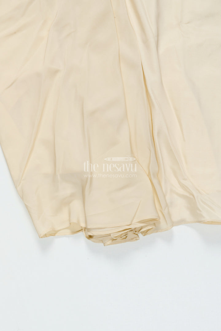 The Nesavu Girls Lehenga Choli Girls Lehenga Choli Set with Embroidered Shrug for Celebrations Nesavu Nesavu girls lehenga set embroidered shrug muslin silk weddings Diwali