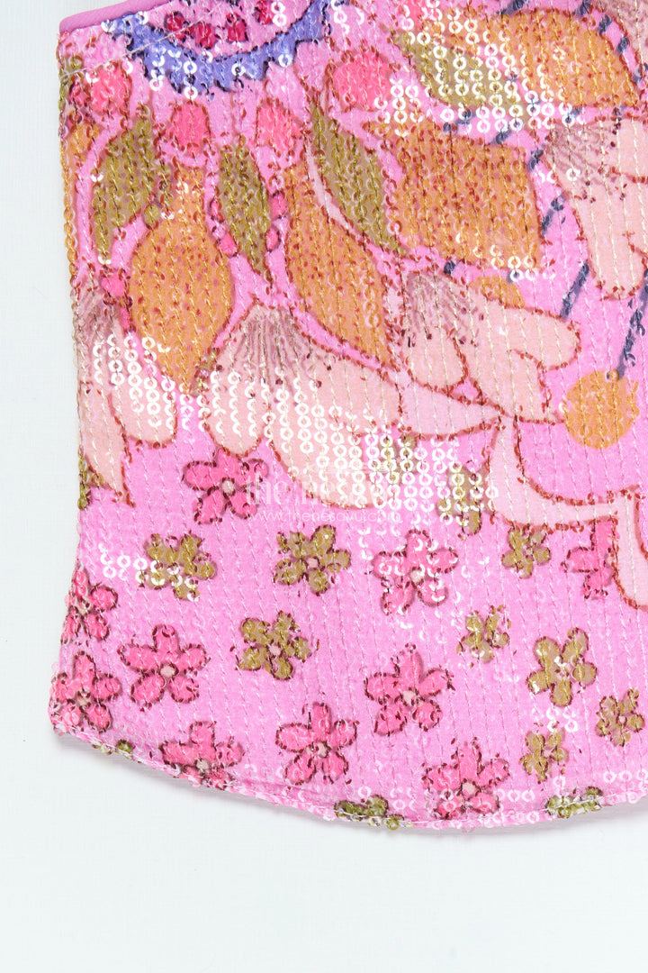 The Nesavu Girls Lehenga Choli Girls Lehenga Choli with Designer Embroidery for Weddings and Festive Occasions Nesavu Nesavu girls lehenga choli designer embroidery sequin detailing perfect weddings festivals