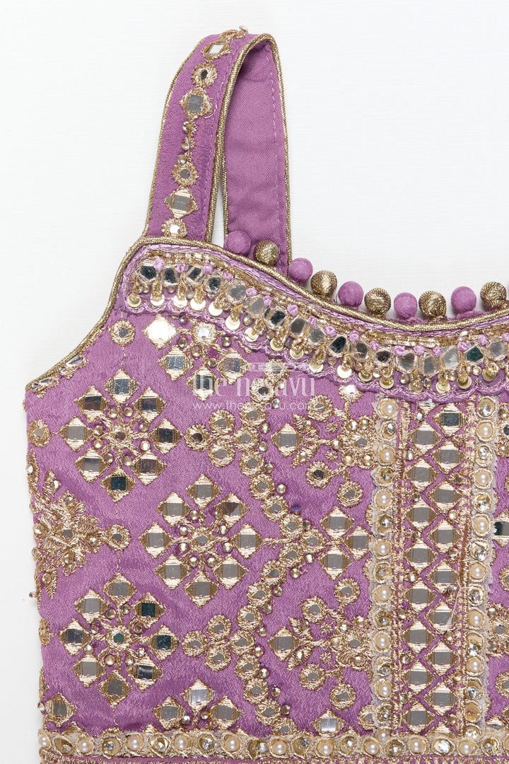 The Nesavu Girls Lehenga Choli Girls Lehenga Choli with Designer Yoke and Festive Dupatta Nesavu Nesavu girls lehenga choli designer yoke festive dupatta