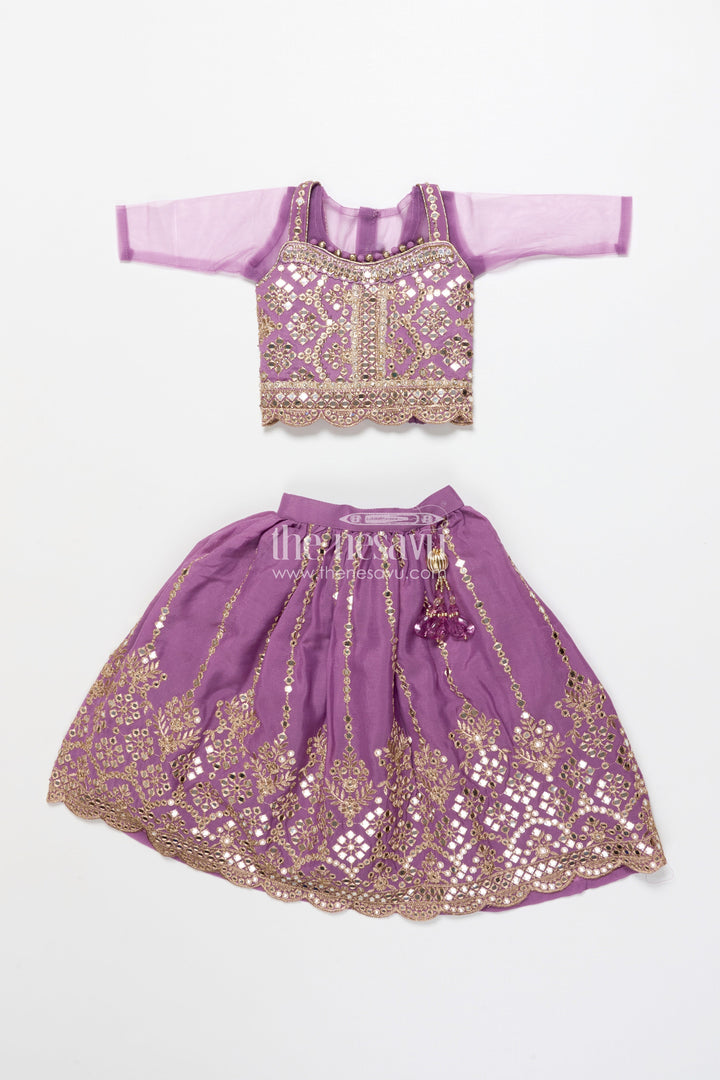 The Nesavu Girls Lehenga Choli Girls Lehenga Choli with Designer Yoke and Festive Dupatta Nesavu Nesavu girls lehenga choli designer yoke festive dupatta