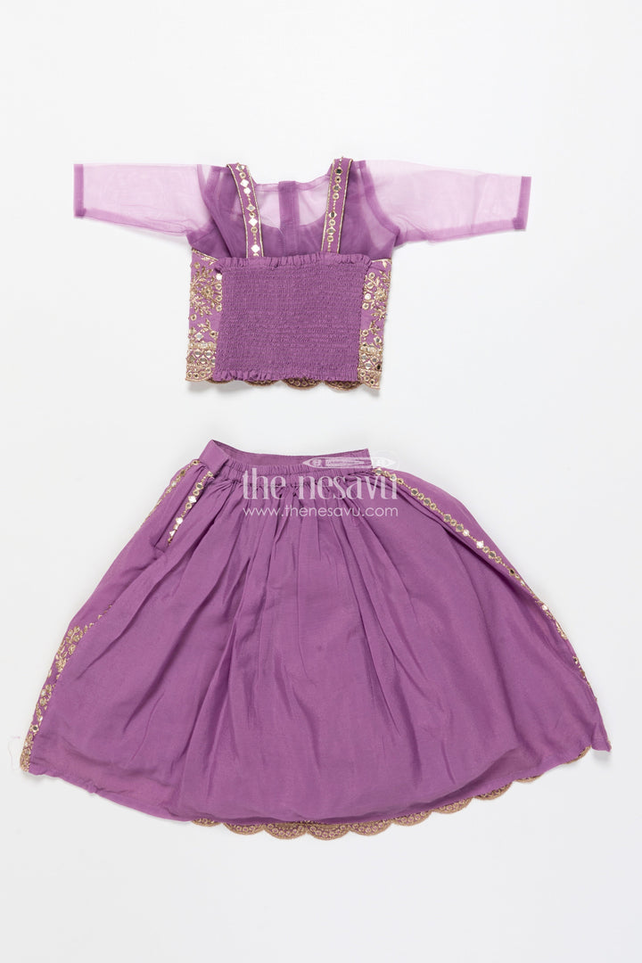 The Nesavu Girls Lehenga Choli Girls Lehenga Choli with Designer Yoke and Festive Dupatta Nesavu Nesavu girls lehenga choli designer yoke festive dupatta