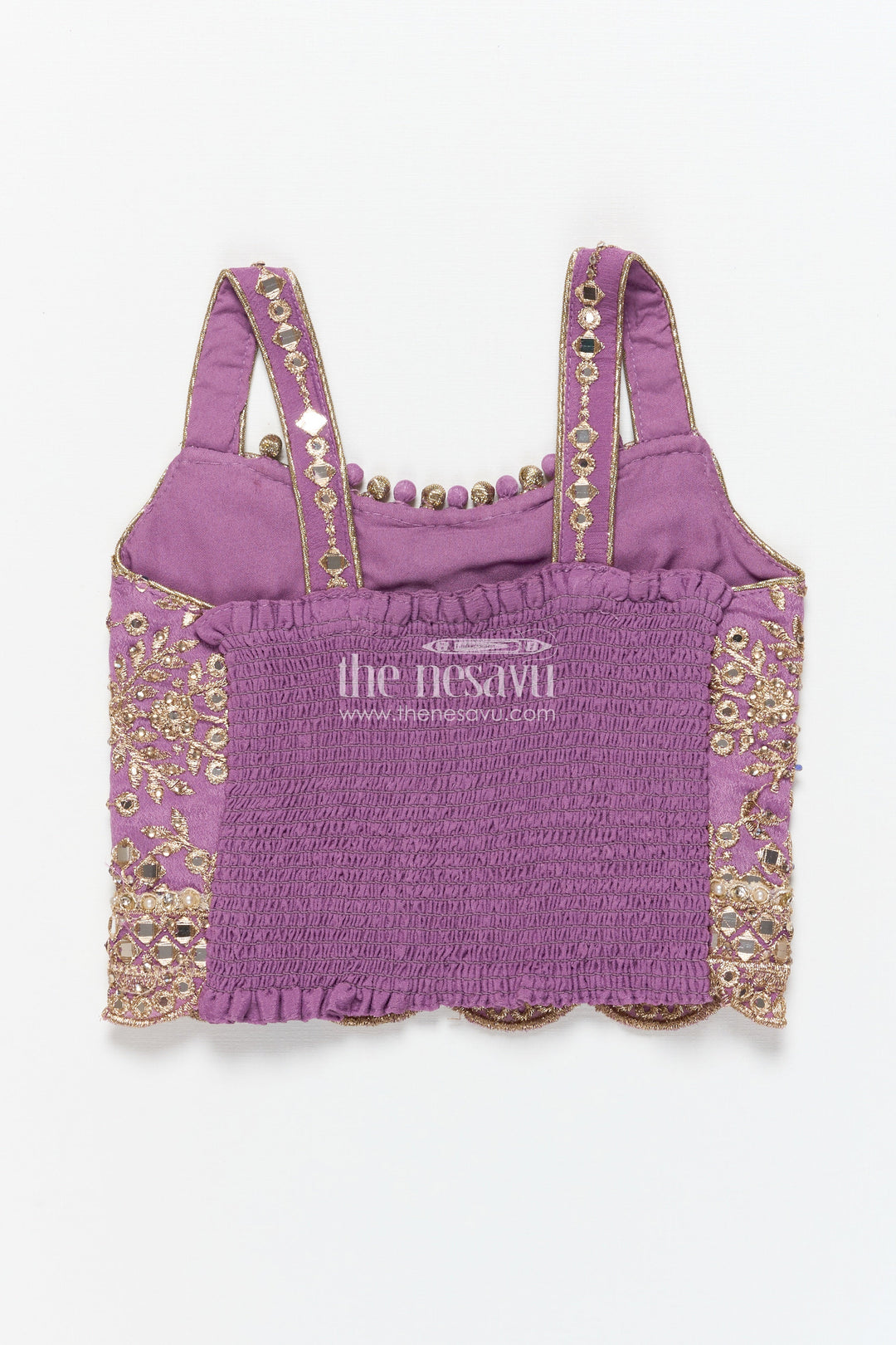 The Nesavu Girls Lehenga Choli Girls Lehenga Choli with Designer Yoke and Festive Dupatta Nesavu Nesavu girls lehenga choli designer yoke festive dupatta