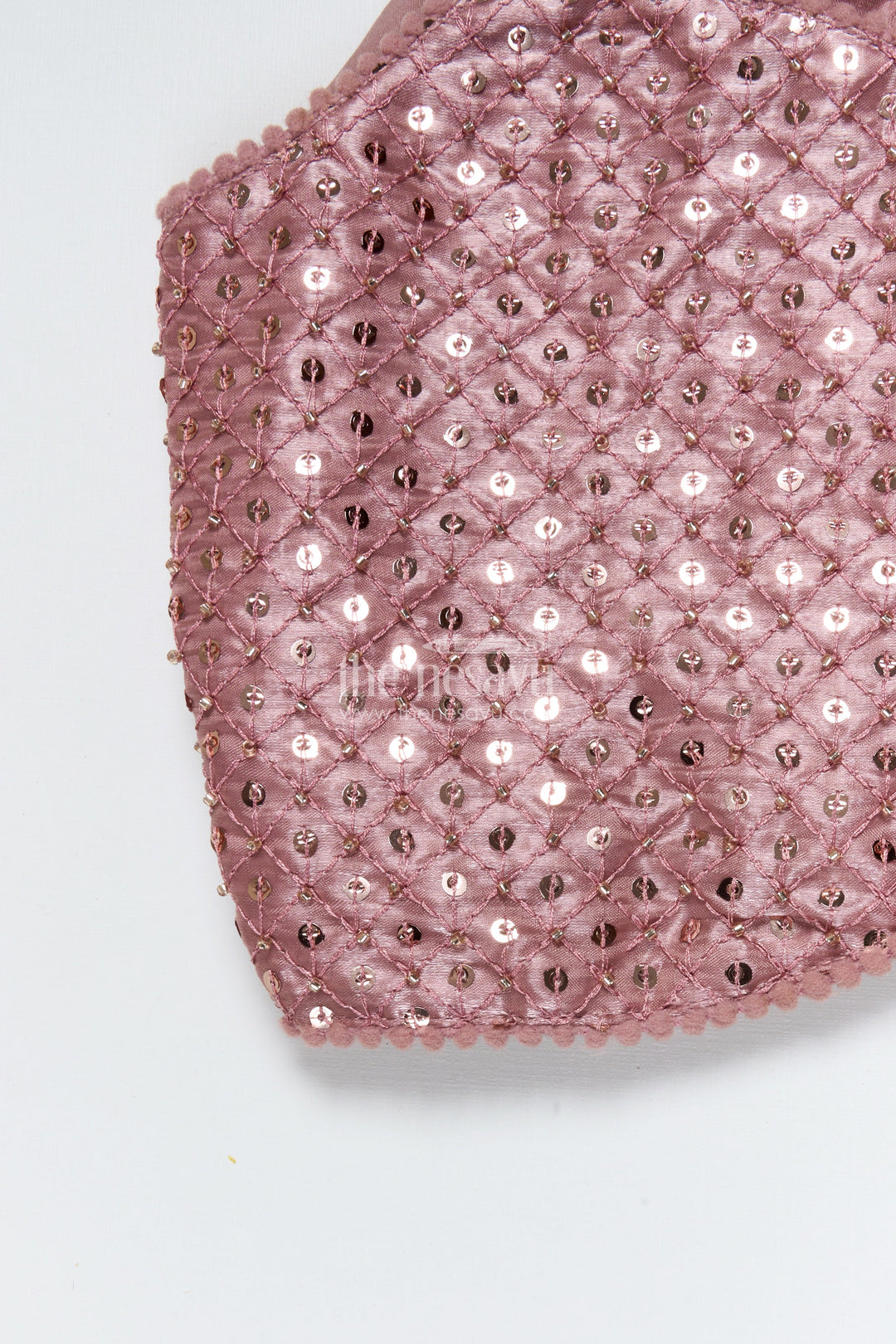 The Nesavu Girls Lehenga Choli Girls Lehenga Choli with Embroidered Jacket for Festive Parties Nesavu Nesavu purple girls lehenga choli organza embroidered jacket festive occasions