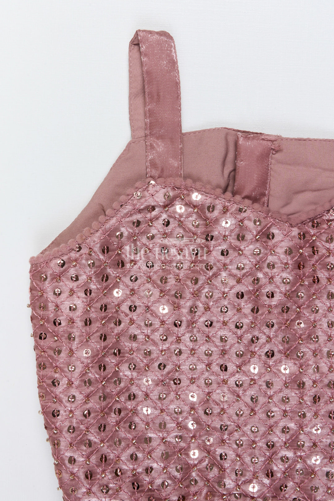 The Nesavu Girls Lehenga Choli Girls Lehenga Choli with Embroidered Jacket for Festive Parties Nesavu Nesavu purple girls lehenga choli organza embroidered jacket festive occasions