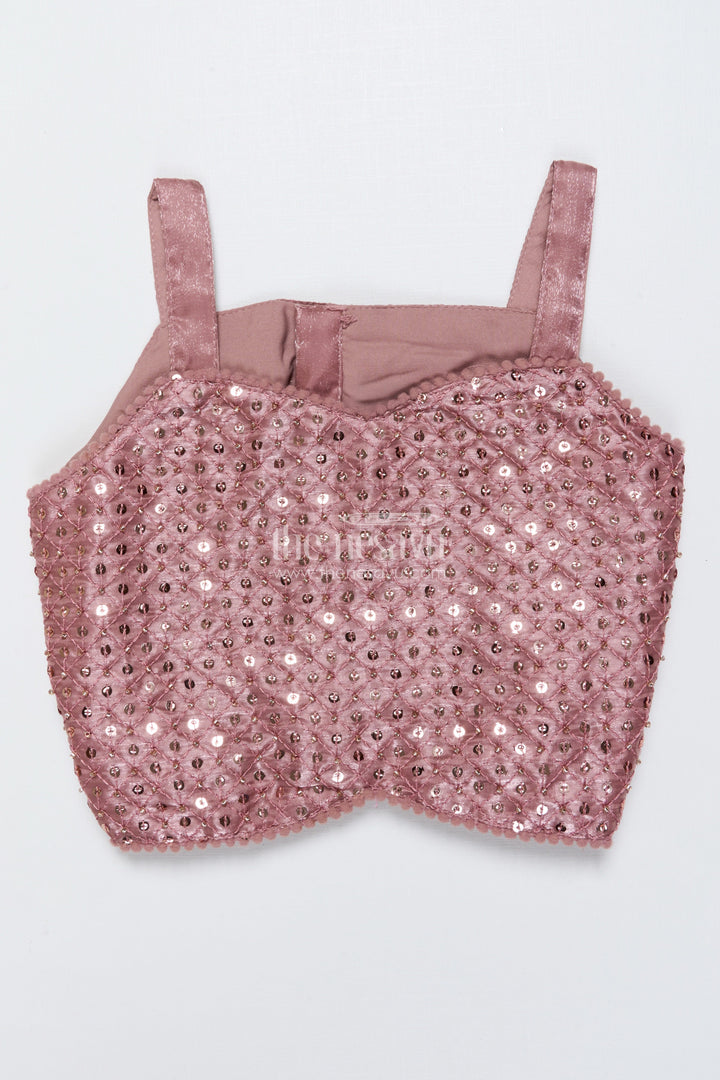 The Nesavu Girls Lehenga Choli Girls Lehenga Choli with Embroidered Jacket for Festive Parties Nesavu Nesavu purple girls lehenga choli organza embroidered jacket festive occasions