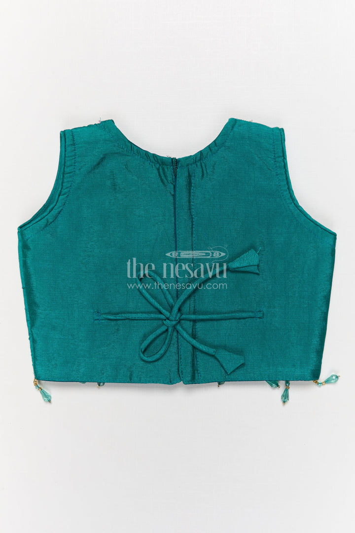 The Nesavu Girls Lehenga Choli Girls Lehenga Choli with Embroidered Yoke for Weddings and Festive Functions Nesavu Nesavu girls lehenga choli set embroidered yoke weddings festive occasions
