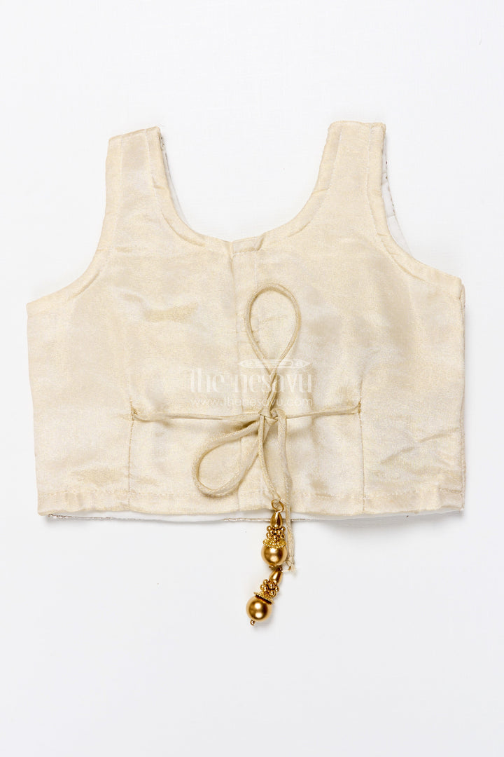 The Nesavu Girls Lehenga Choli Girls Lehenga Choli with Embroidery for Festive Weddings and Family Events Nesavu Nesavu embroidered lehenga choli girls tissue viscose silk perfect weddings festivals