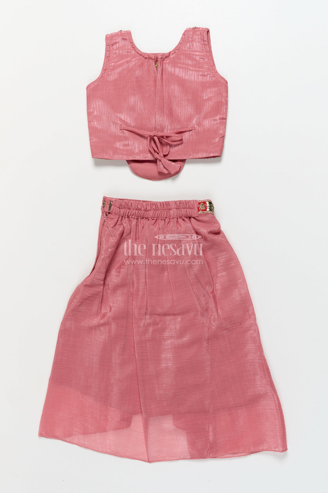 The Nesavu Girls Lehenga Choli Girls Lehenga Choli with Flared Skirt and Traditional Dupatta Nesavu Nesavu traditional lehenga choli set girls dupatta