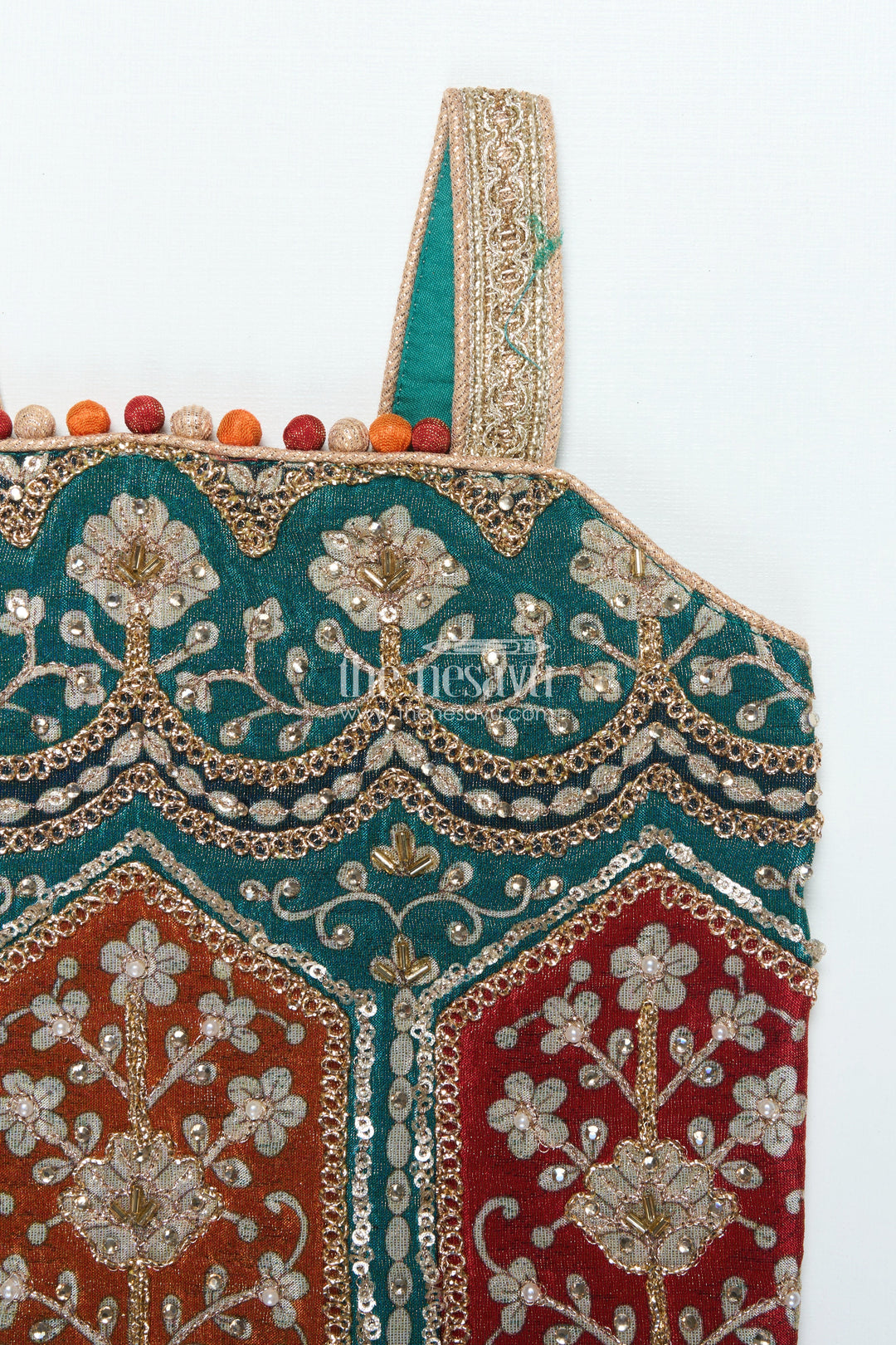 The Nesavu Girls Lehenga Choli Girls Lehenga Choli with Mirror Embroidery for Festive Functions and Family Celebrations Nesavu Nesavu girls lehenga choli viscose silk mirror embroidery ideal weddings cultural events