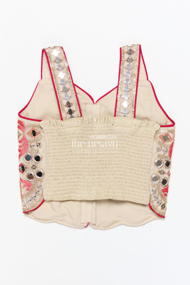 The Nesavu Girls Lehenga Choli Girls Lehenga Choli with Mirror Work and Festive Design Nesavu Nesavu girls lehenga choli mirror work festive design