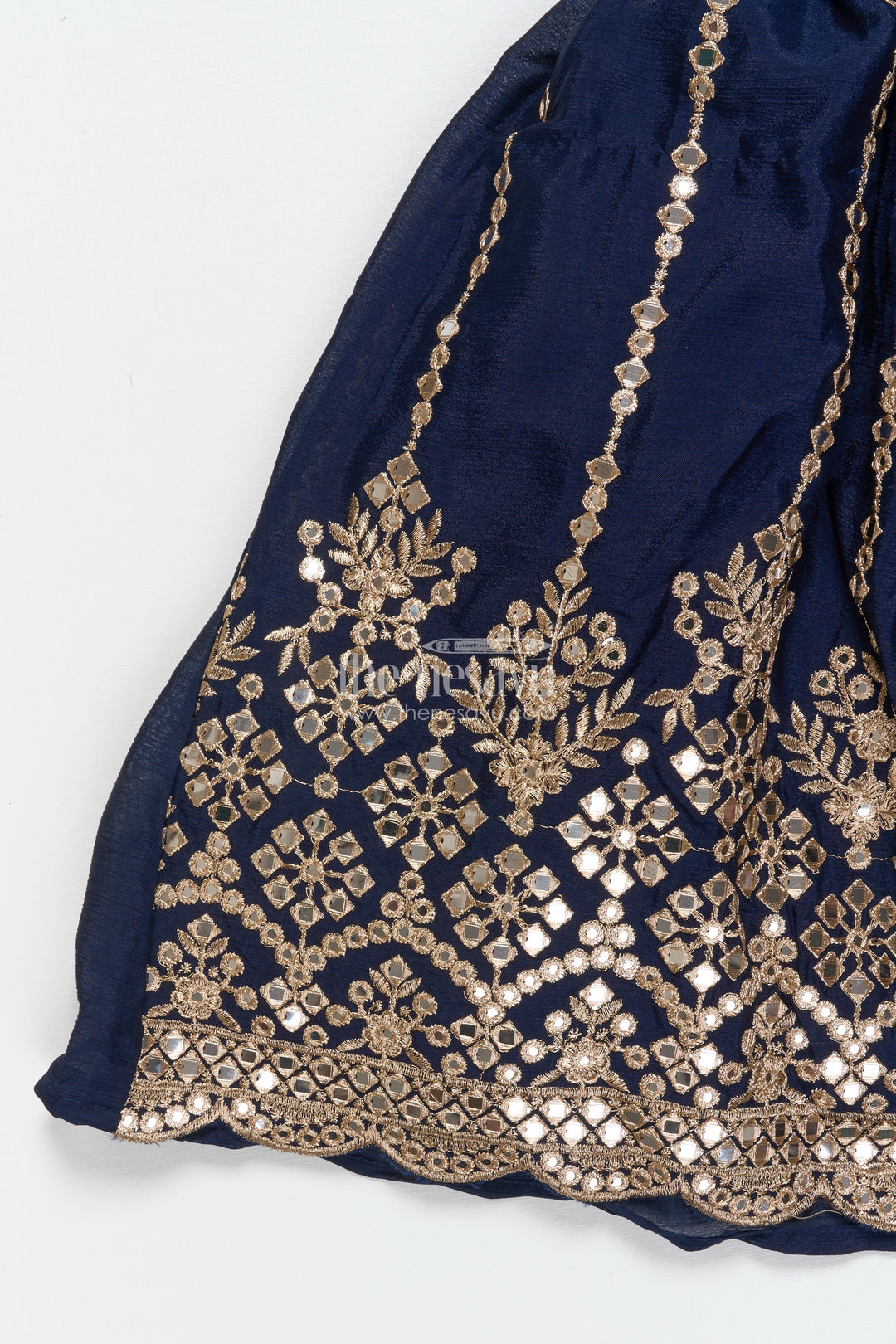 The Nesavu Girls Lehenga Choli Girls Lehenga Choli with Royal Festive Yoke and Dupatta Nesavu Nesavu girls lehenga choli festive yoke dupatta