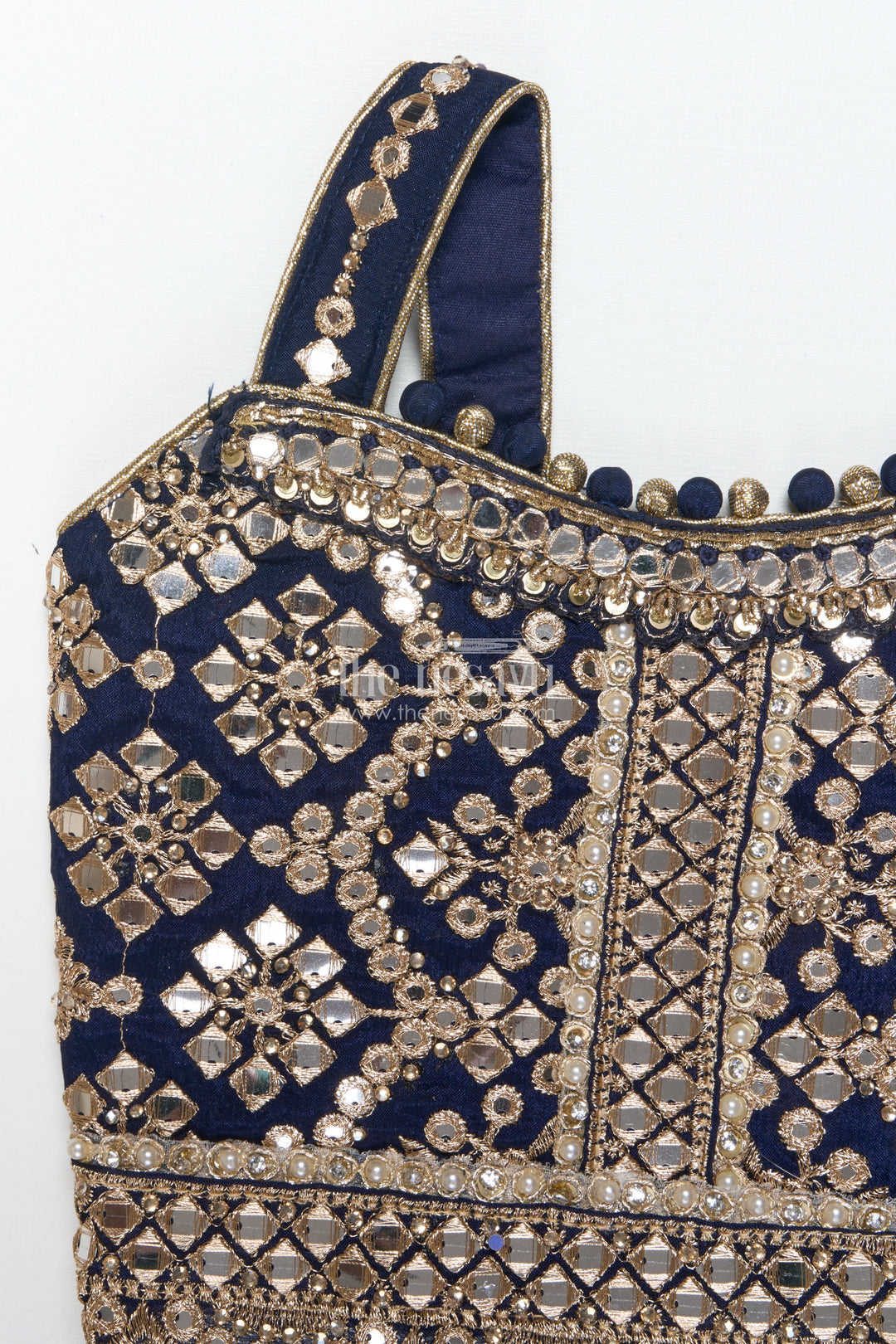 The Nesavu Girls Lehenga Choli Girls Lehenga Choli with Royal Festive Yoke and Dupatta Nesavu Nesavu girls lehenga choli festive yoke dupatta