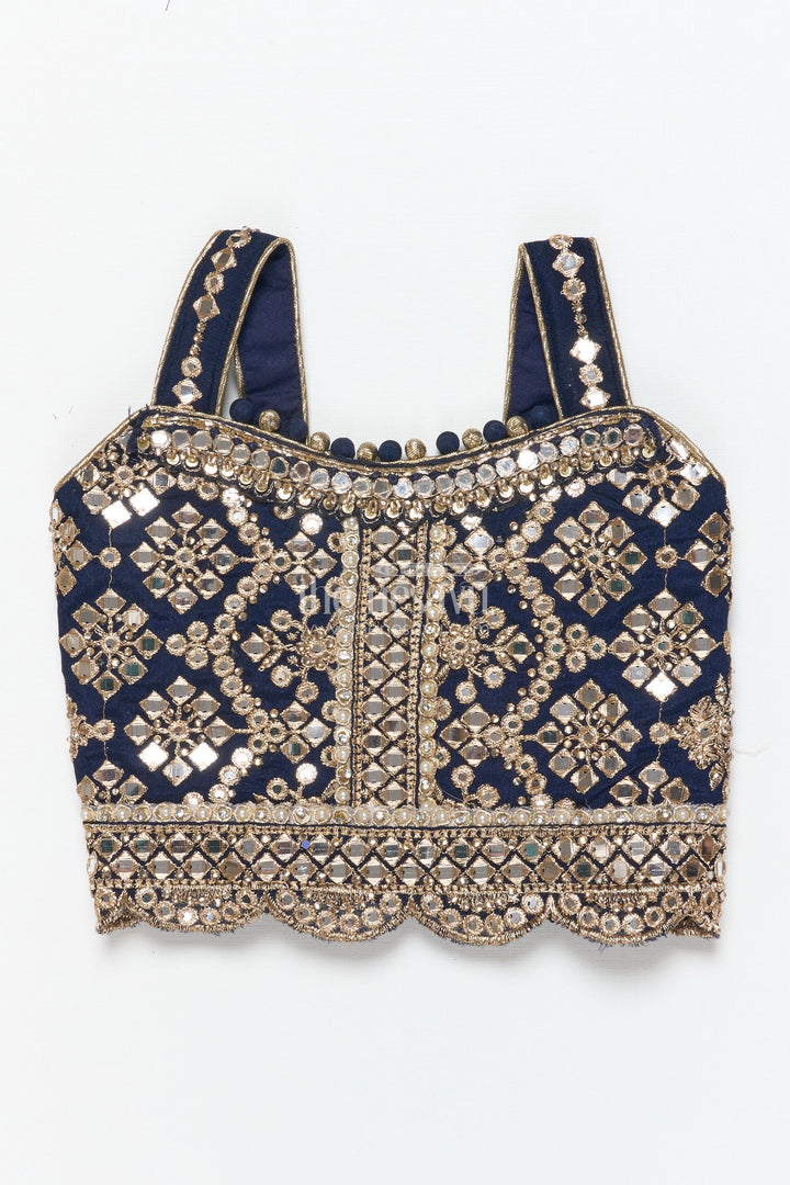 The Nesavu Girls Lehenga Choli Girls Lehenga Choli with Royal Festive Yoke and Dupatta Nesavu Nesavu girls lehenga choli festive yoke dupatta