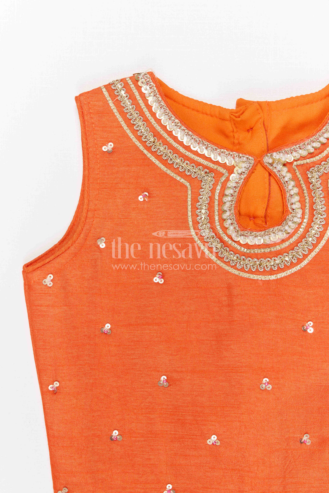 The Nesavu Girls Ethnic Lehenga Girls Lehenga for Festive Occasions and Weddings Nesavu Nesavu Girls Lehenga Georgette With Sequence Embroidery For Weddings And Festive Occasions