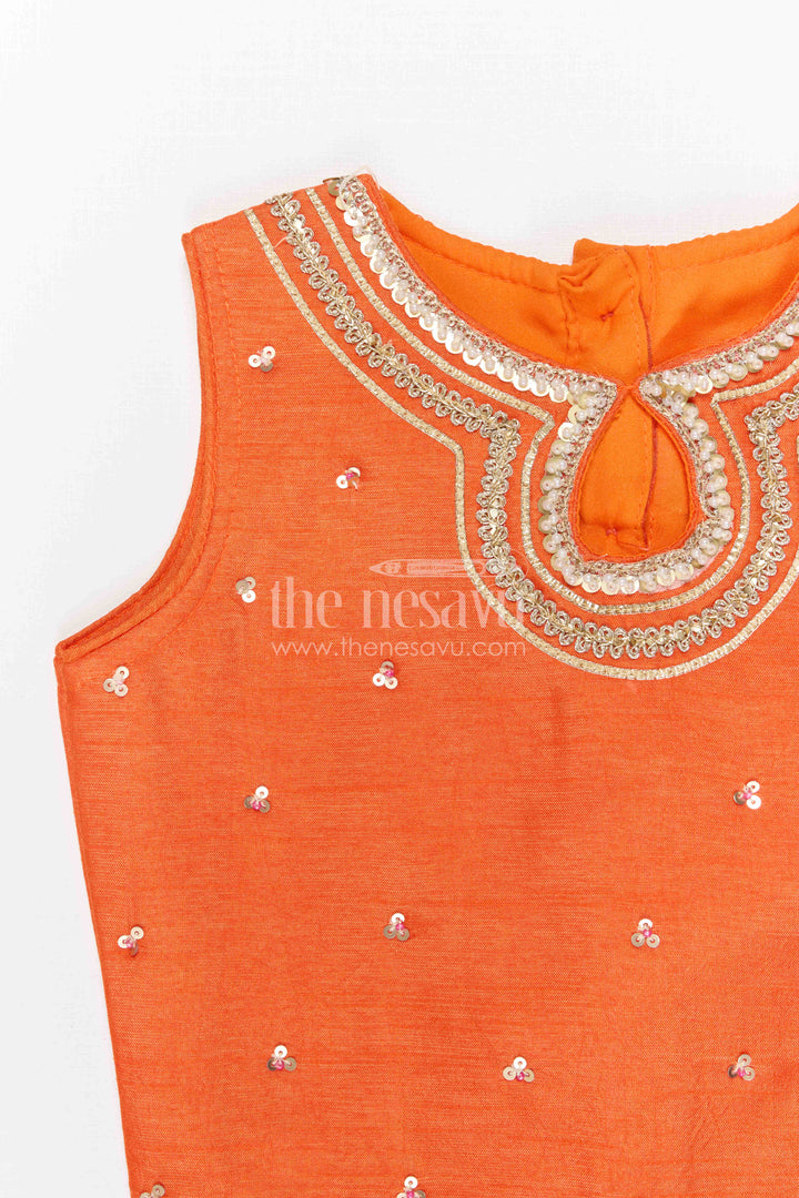 The Nesavu Girls Ethnic Lehenga Girls Lehenga for Festive Occasions and Weddings Nesavu Nesavu Girls Lehenga Georgette With Sequence Embroidery For Weddings And Festive Occasions