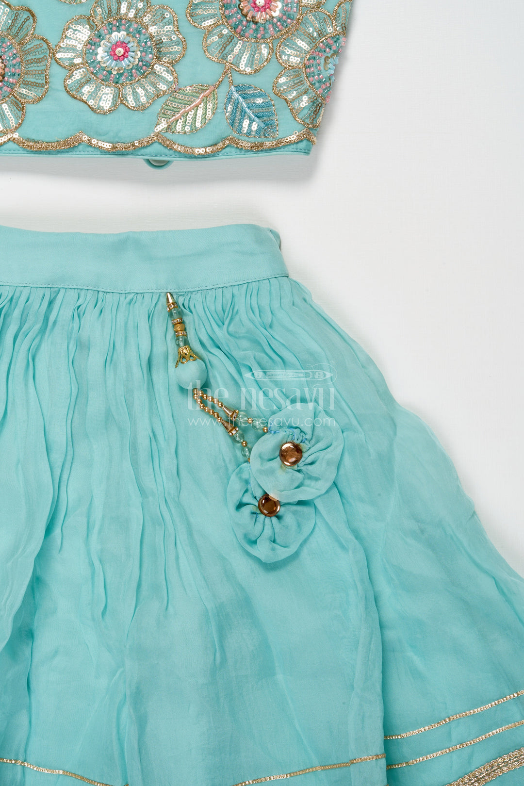 The Nesavu Girls Fancy Lehenga Girls Lehenga for Weddings and Festive Family Functions Nesavu Nesavu girls lehenga festive weddings traditional family occasions