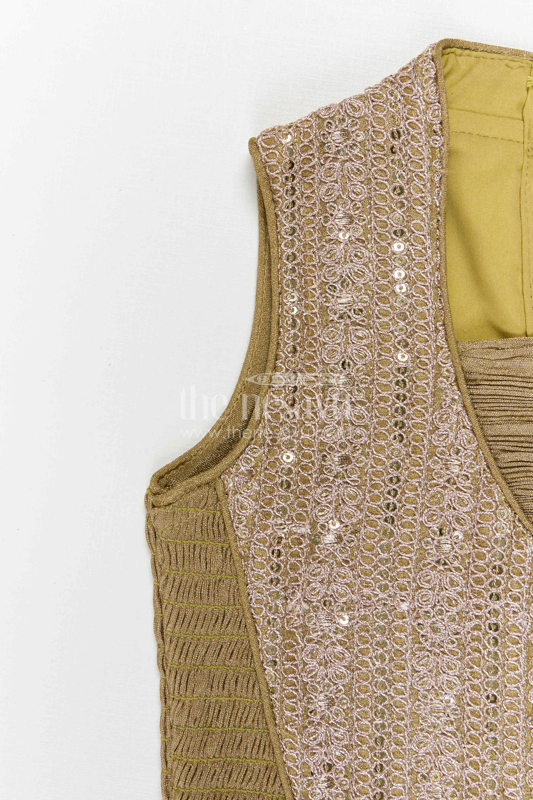 The Nesavu Girls Fancy Lehenga Girls Lehenga for Weddings and Grand Festive Occasions Nesavu Nesavu Girls Lehenga For Weddings And Grand Festive Occasions With Designer Yoke And Flared Silhouette