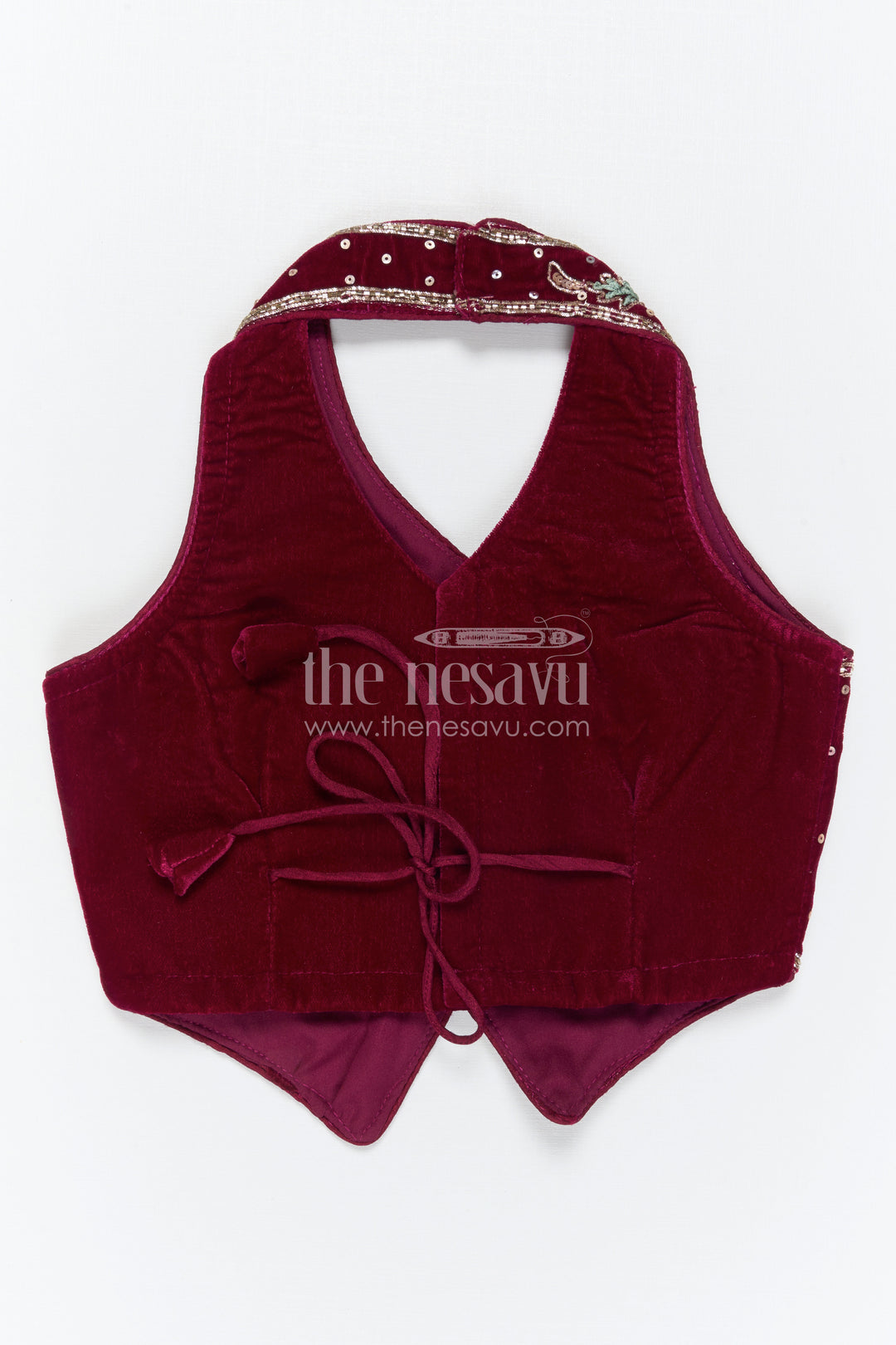 The Nesavu Girls Fancy Lehenga Girls Lehenga Outfit for Festive Weddings and Family Celebrations Nesavu Nesavu Girls Festive Lehenga Outfit For Weddings And Traditional Family Celebrations With Velvet Yoke