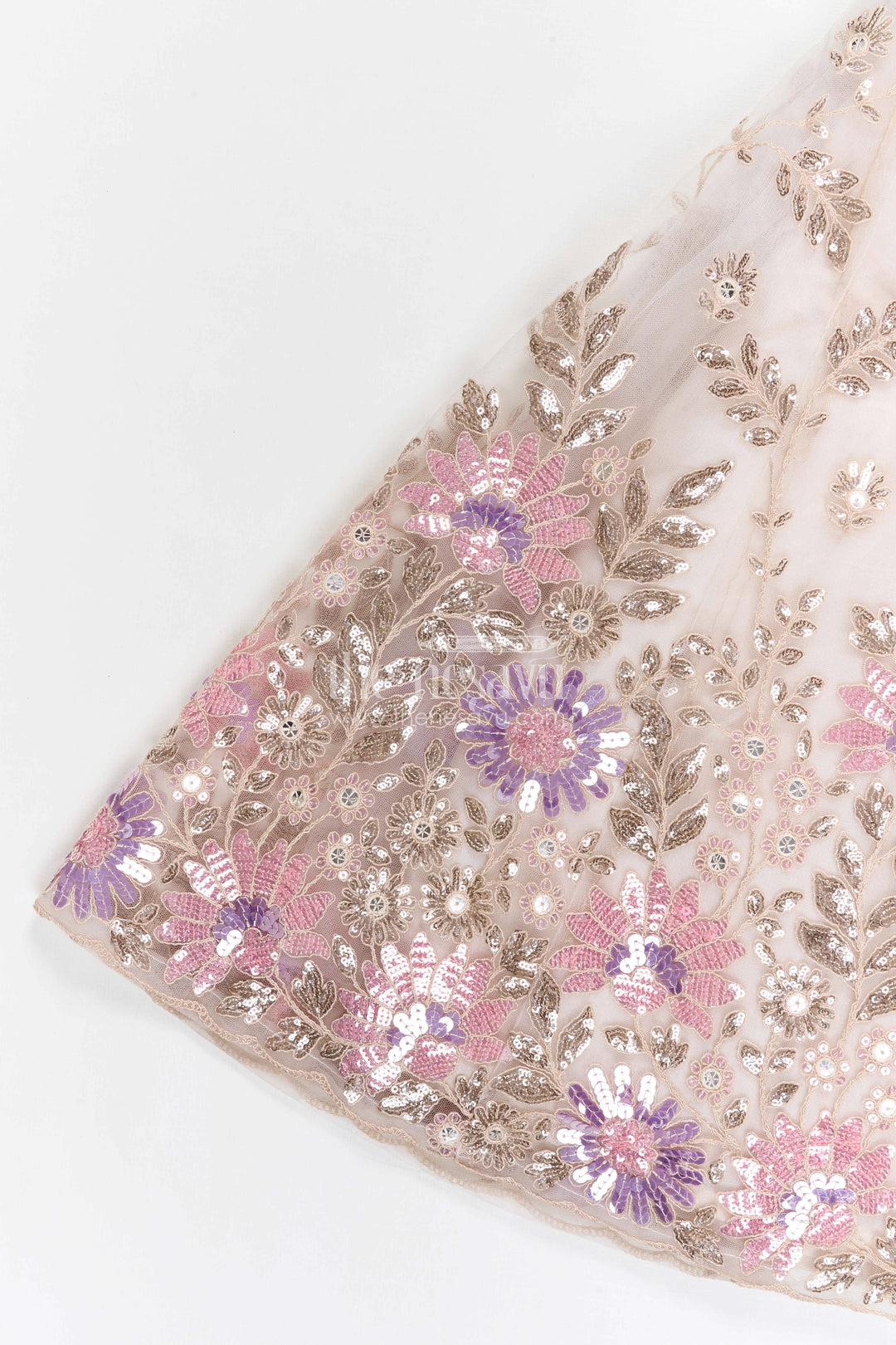 The Nesavu Girls Fancy Lehenga Girls Lehenga Set for Weddings and Grand Festive Celebrations Nesavu Nesavu girls soft net lehenga set with designer embroidered yoke for weddings