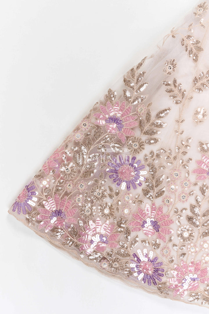 The Nesavu Girls Fancy Lehenga Girls Lehenga Set for Weddings and Grand Festive Celebrations Nesavu Nesavu girls soft net lehenga set with designer embroidered yoke for weddings