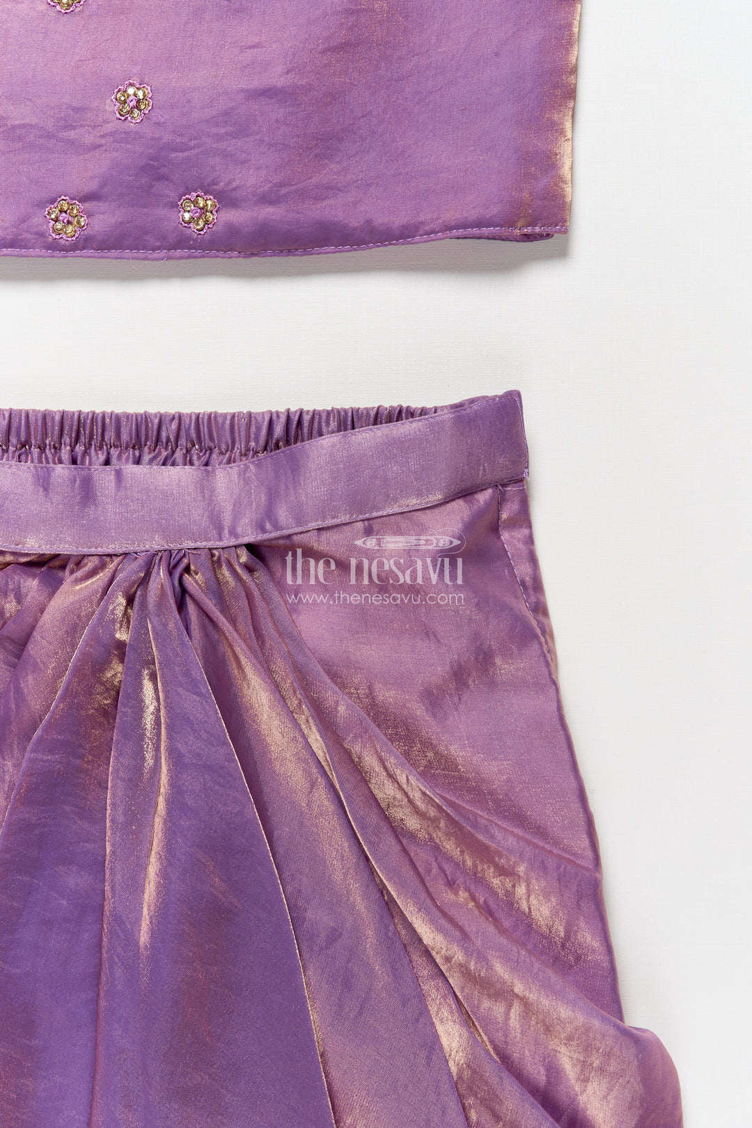 The Nesavu Girls Fancy Lehenga Girls Lehenga Set with Jacket for Festive Weddings Nesavu Nesavu girls lehenga set embroidered jacket weddings festive parties