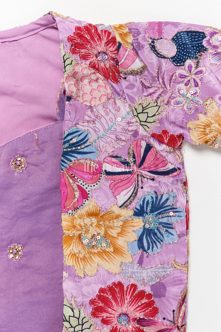 The Nesavu Girls Fancy Lehenga Girls Lehenga Set with Jacket for Festive Weddings Nesavu Nesavu girls lehenga set embroidered jacket weddings festive parties