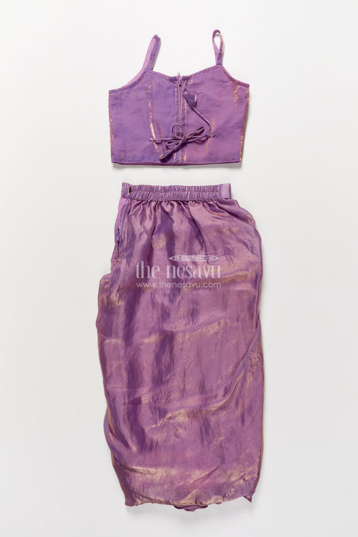 The Nesavu Girls Fancy Lehenga Girls Lehenga Set with Jacket for Festive Weddings Nesavu Nesavu girls lehenga set embroidered jacket weddings festive parties