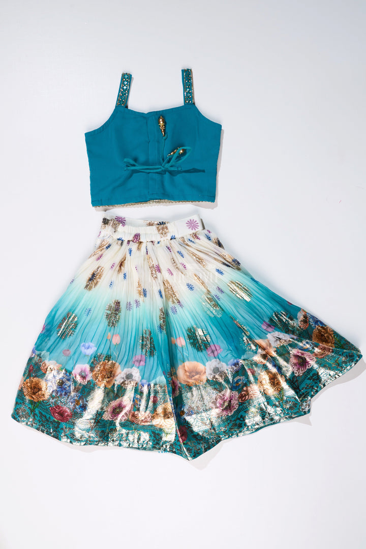 The Nesavu Girls Lehenga Choli Girls Mirror Work Lehenga Design with Embroidered Blouse and Georgette Skirt for Festive Wear Nesavu Girls Mirror Work Lehenga Design Embroidered Blouse Georgette Skirt Weddings | The Nesavu