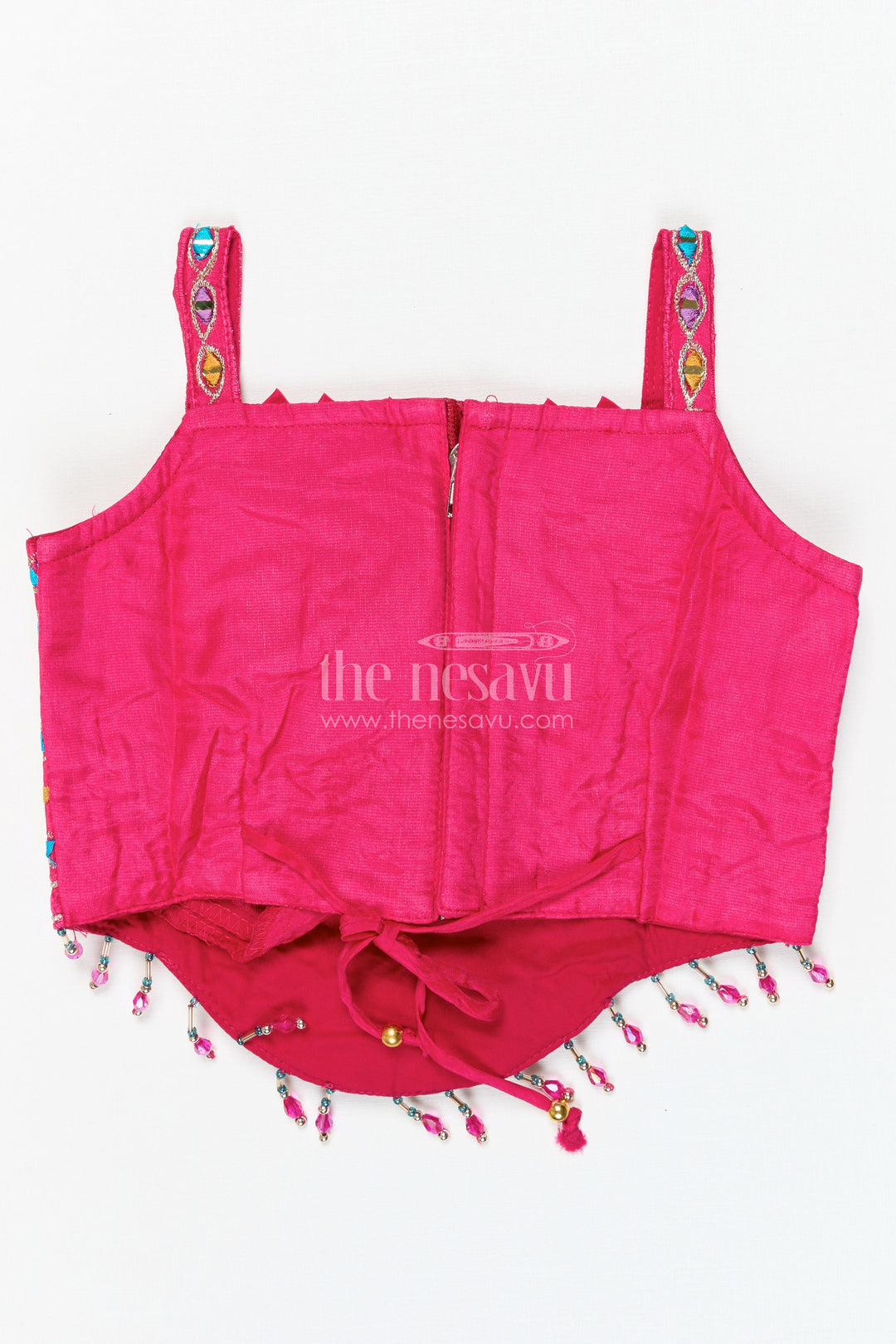 The Nesavu Girls Ethnic Lehenga Girls Mirror Work Lehenga for Wedding and Festive Wear Nesavu Nesavu Girls Georgette Mirror Work Lehenga Choli For Weddings Receptions And Festive Celebrations